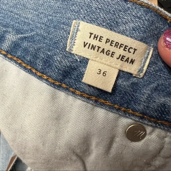 Madewell Curvy Plus The Perfect Vintage Jean in Fitzgerald Wash 34 & 36 - Picture 8 of 10